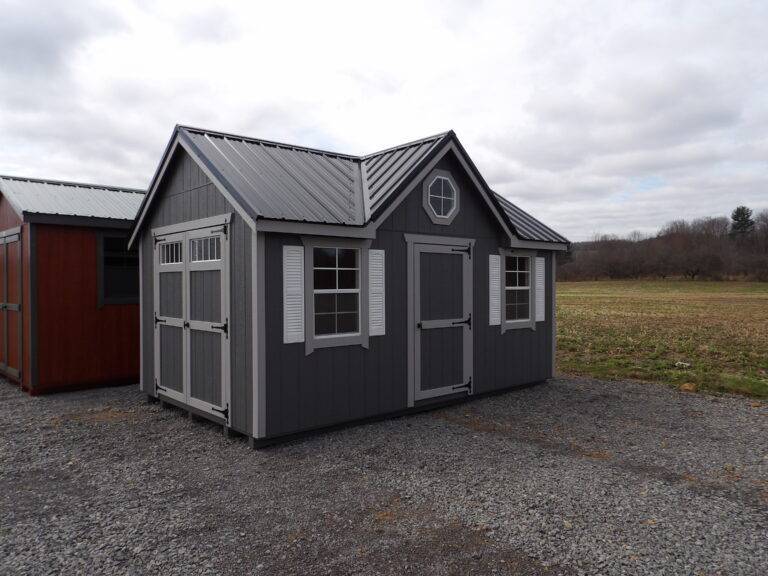 Grey 10x16' Victorian Style Shed