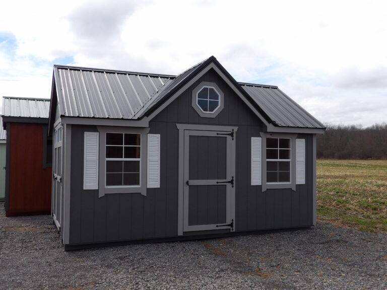 Grey 10x16' Victorian Style Shed