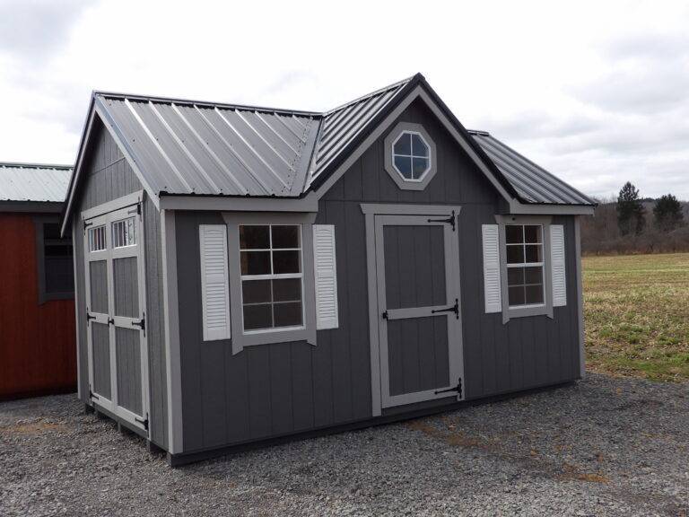 Grey 10x16' Victorian Style Shed