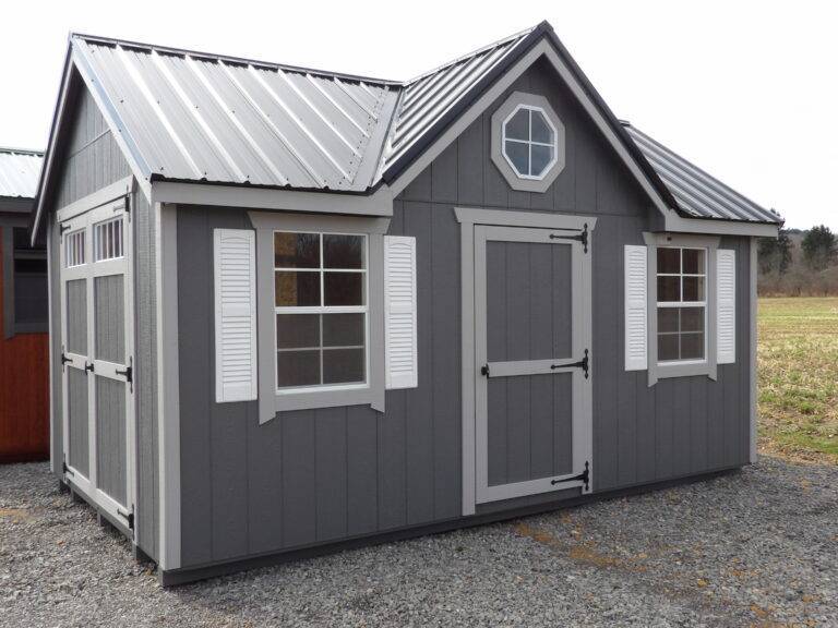 Grey 10x16' Victorian Style Shed