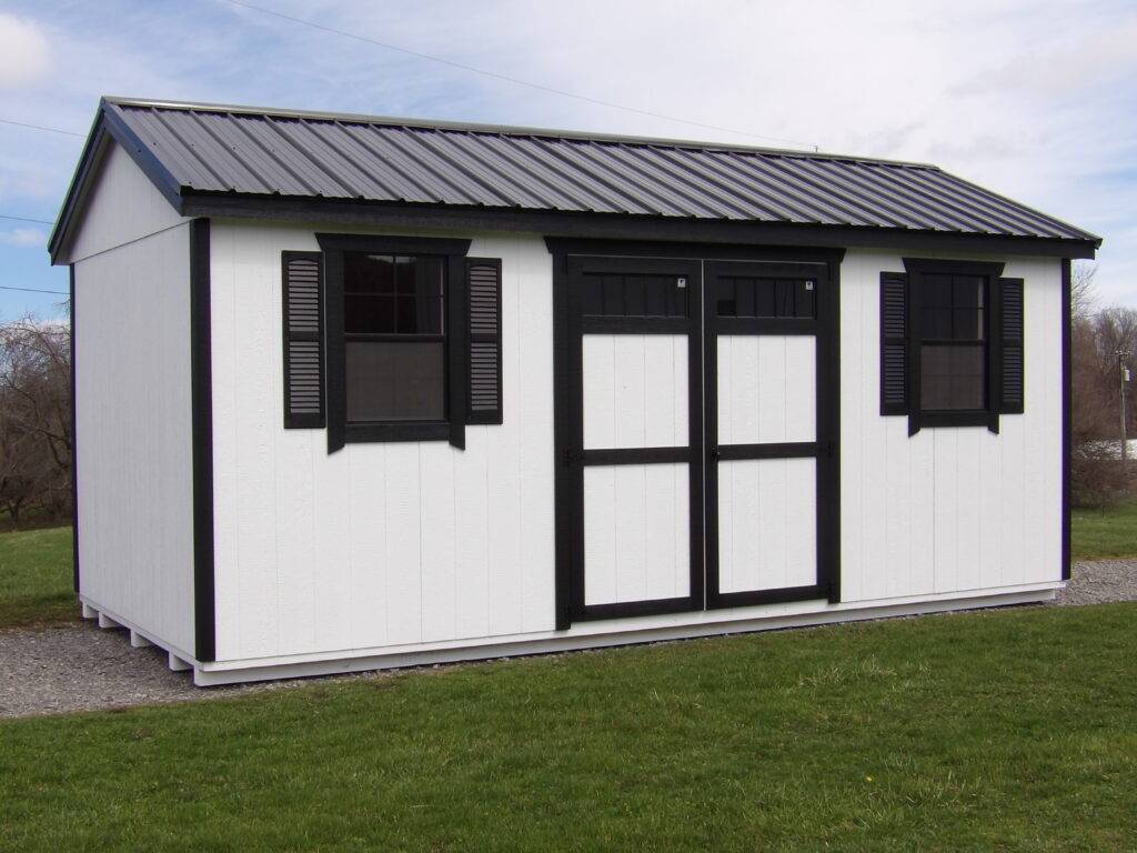 10'x20' White Shed