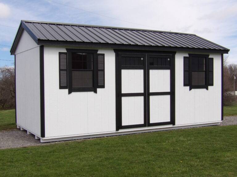 10'x20' White Shed