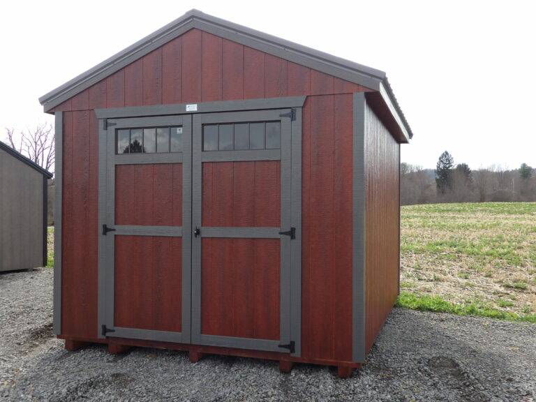 Red 10x12 foot shed